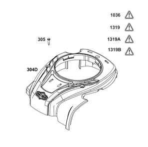 Blower Housing Group Diagram and Parts List for 8P502-0171-F1  Briggs and Stratton Engine